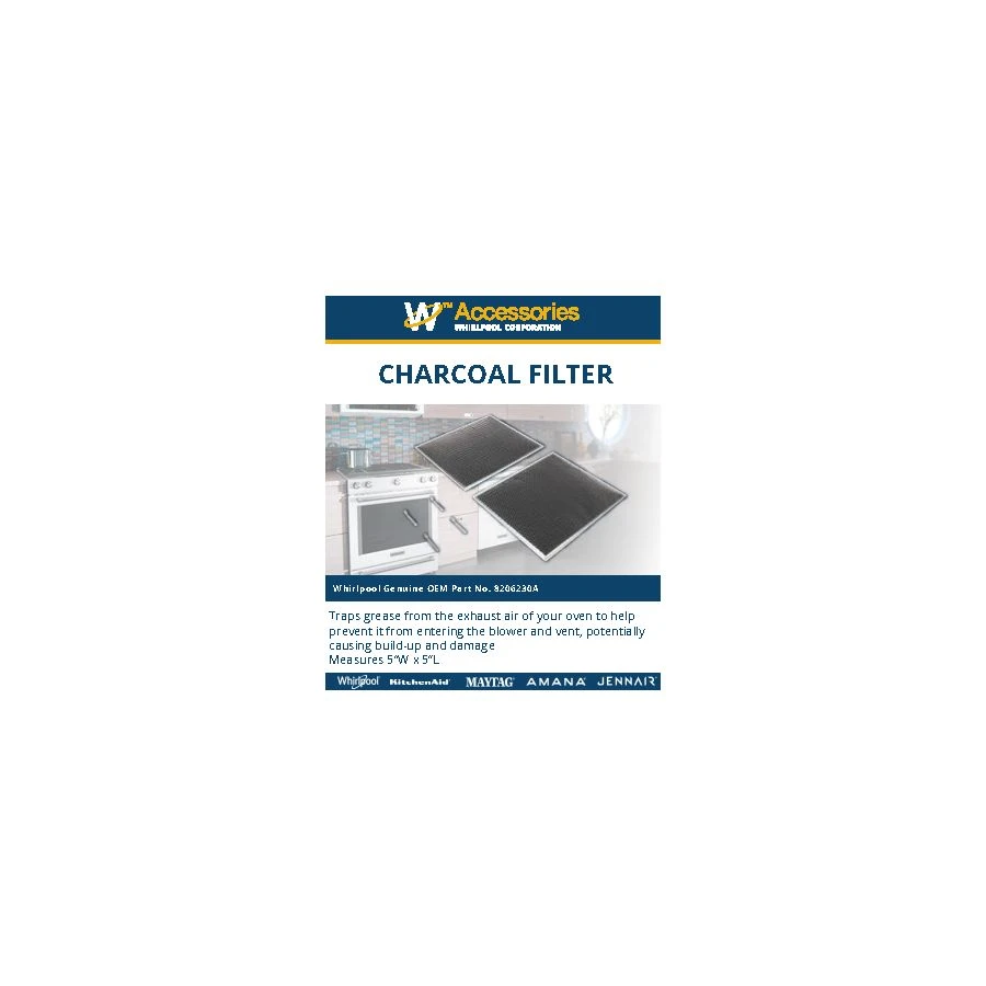 Microwave/Microwave Hood Combination Charcoal Filter 8206230A