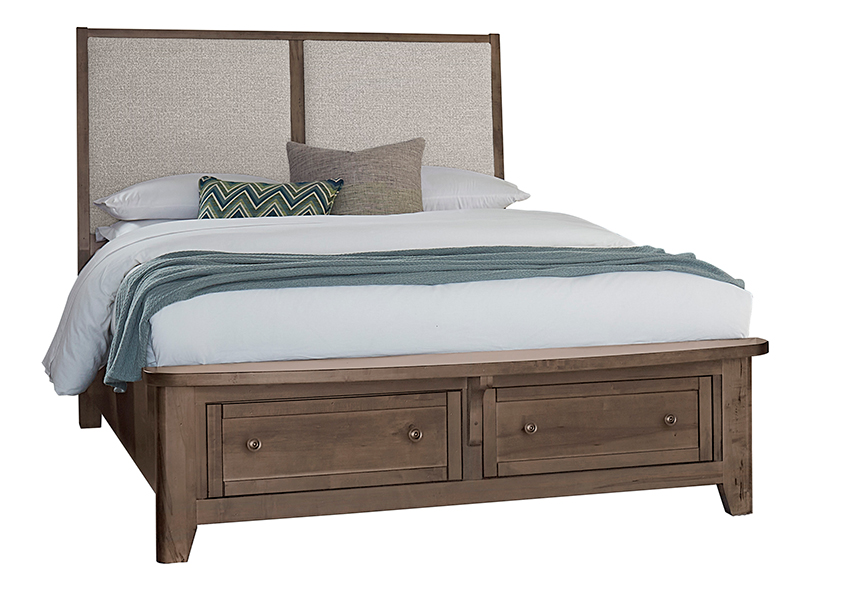 Woodbridge Upholstered Bed With Storage -grey in King - 820-661-062-066B-502-666 820661062066B502666
