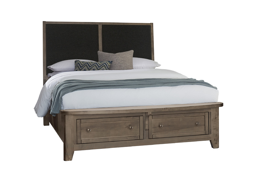 Woodbridge Upholstered Bed With Storage -black in King - 820-661-063-066B-502-666 820661063066B502666