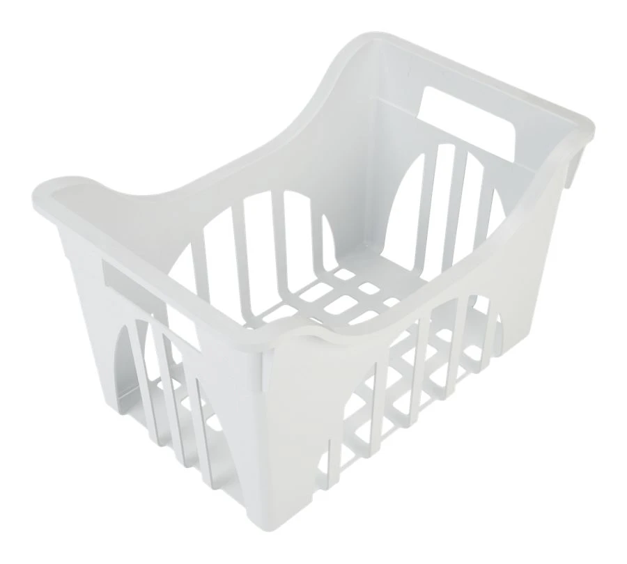 Plastic Upper Refrigerator Freezer Basket (10-IN H x 17 1/4-IN W x 11 1/4-IN D) - White 8210434A