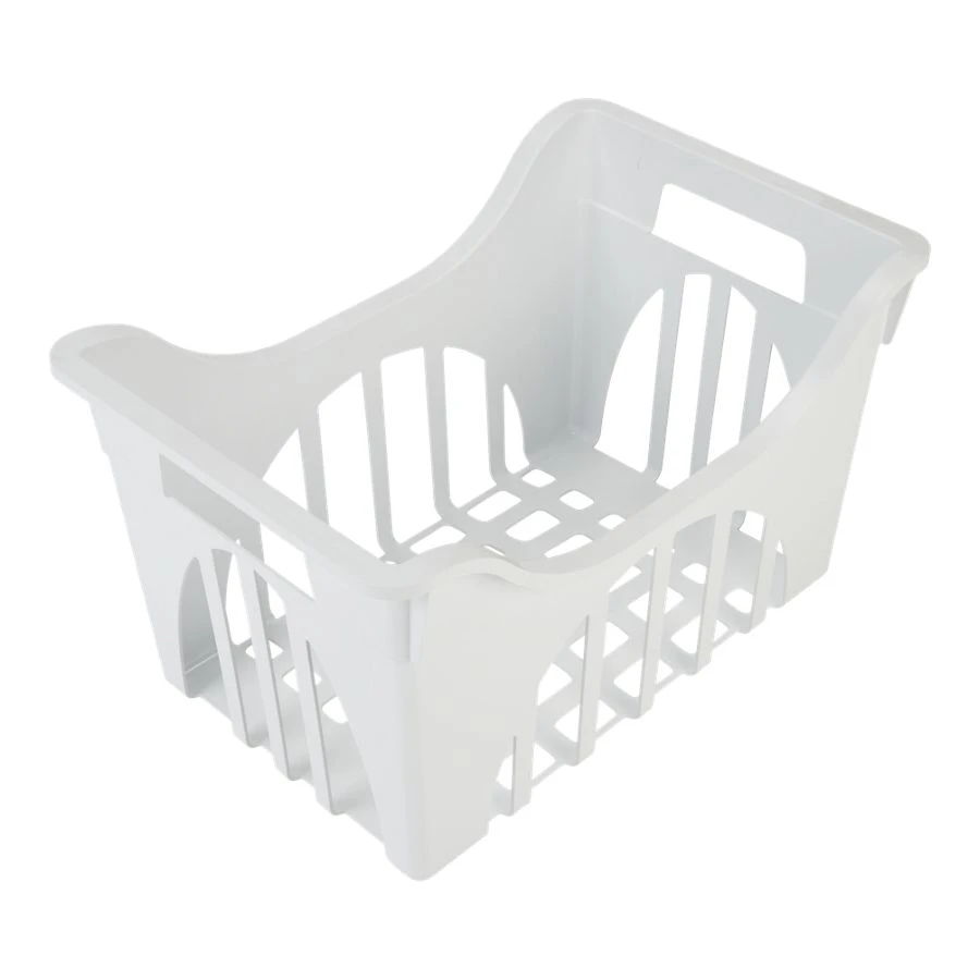 Plastic Upper Refrigerator Freezer Basket (10-in H X 17 1/4-in W X 11 1/4-in D) - White 8210434A