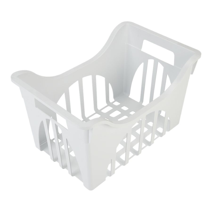 Plastic Upper Refrigerator Freezer Basket (10-in H X 17 1/4-in W X 11 1/4-in D) - White 8210434A