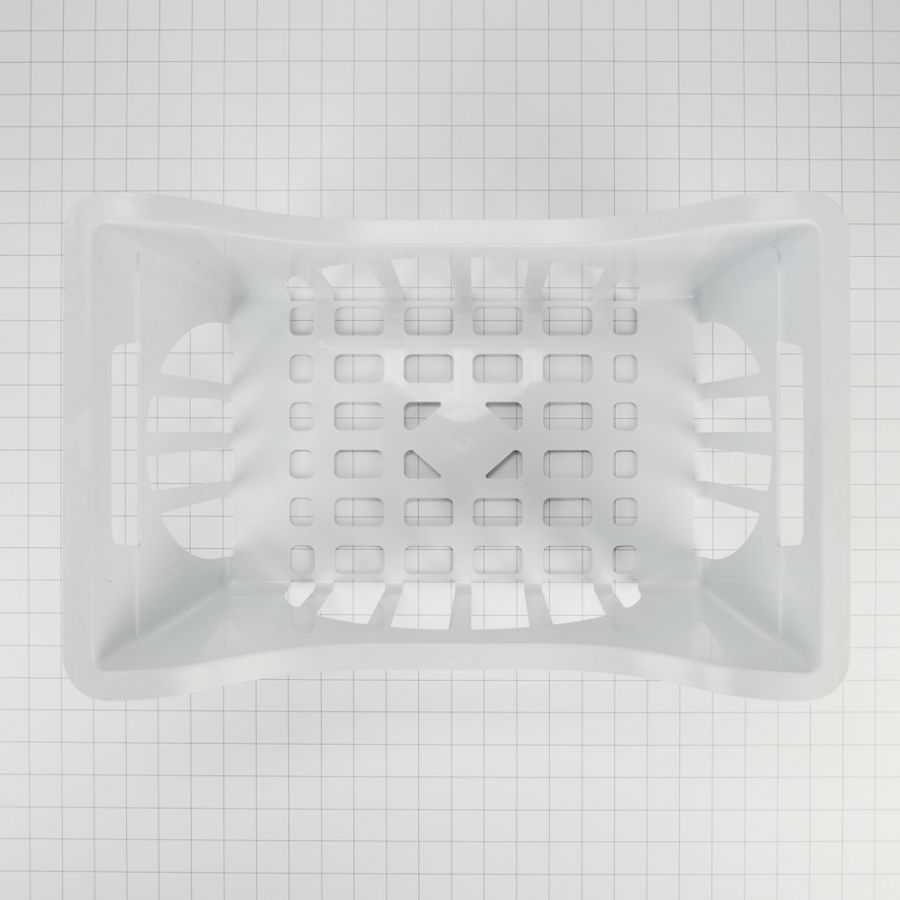 Plastic Upper Refrigerator Freezer Basket (10-in H X 17 1/4-in W X 11 1/4-in D) - White 8210434A