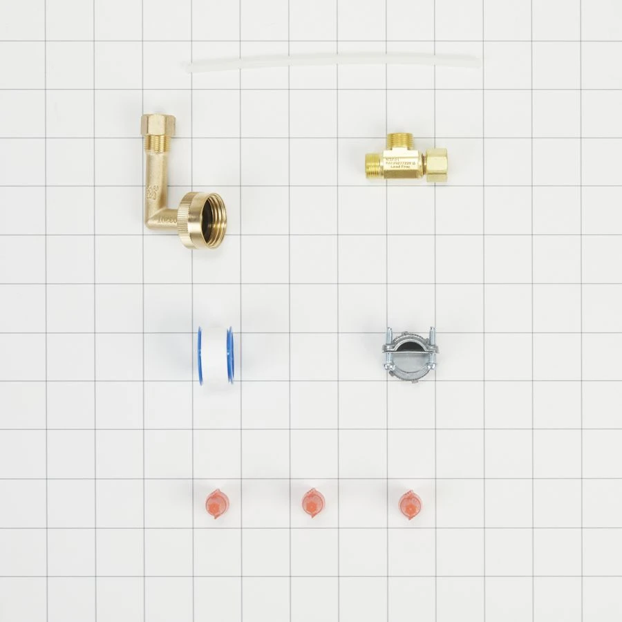 Dishwasher Water Line Installation Kit with 6' braided hose, 3/8" compression fitting, washers, and 5' 3-prong cord 8212488RC