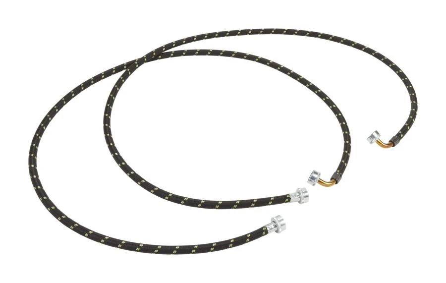 6' Black braided hoses with 90 degree elbow rated 1700 PSI with two female connections - 2 Pack 8212638RP