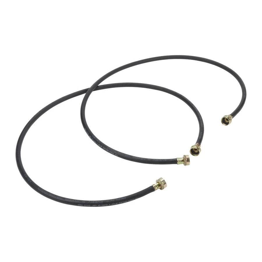 5' Black Washer Inlet Hoses rated 1050 PSI with two female connections - 2 Pack 8212641RP