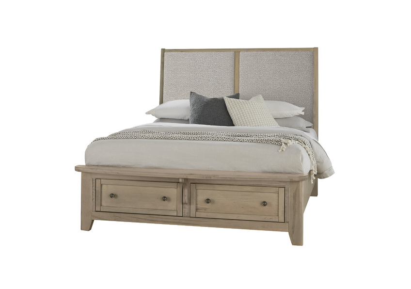 Woodbridge Upholstered Bed With Storage -grey in Queen - 821-551-052-050B-502-555 821551052050B502555