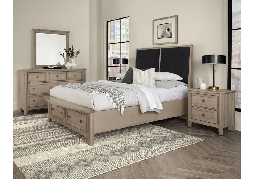 Woodbridge Upholstered Bed With Storage -black in King - 821-661-063-066B-502-666 821661063066B502666