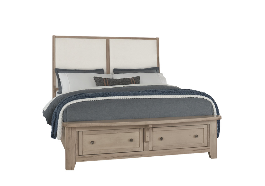 Woodbridge Upholstered Bed With Storage -white in Queen - 822-551-051-050B-502-555 822551051050B502555