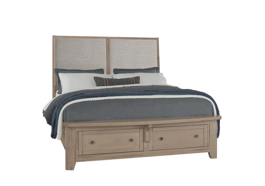 Woodbridge Upholstered Bed With Storage -grey in Queen - 822-551-052-050B-502-555 822551052050B502555