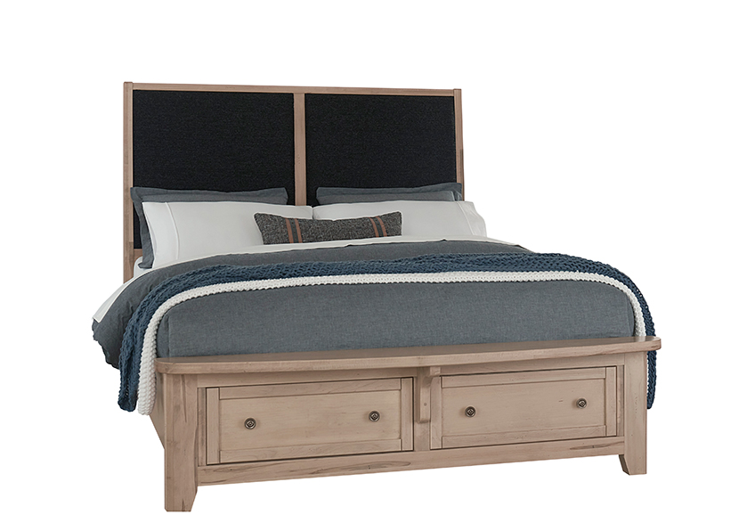 Woodbridge Upholstered Bed With Storage -black in Queen - 822-551-053-050B-502-555 822551053050B502555