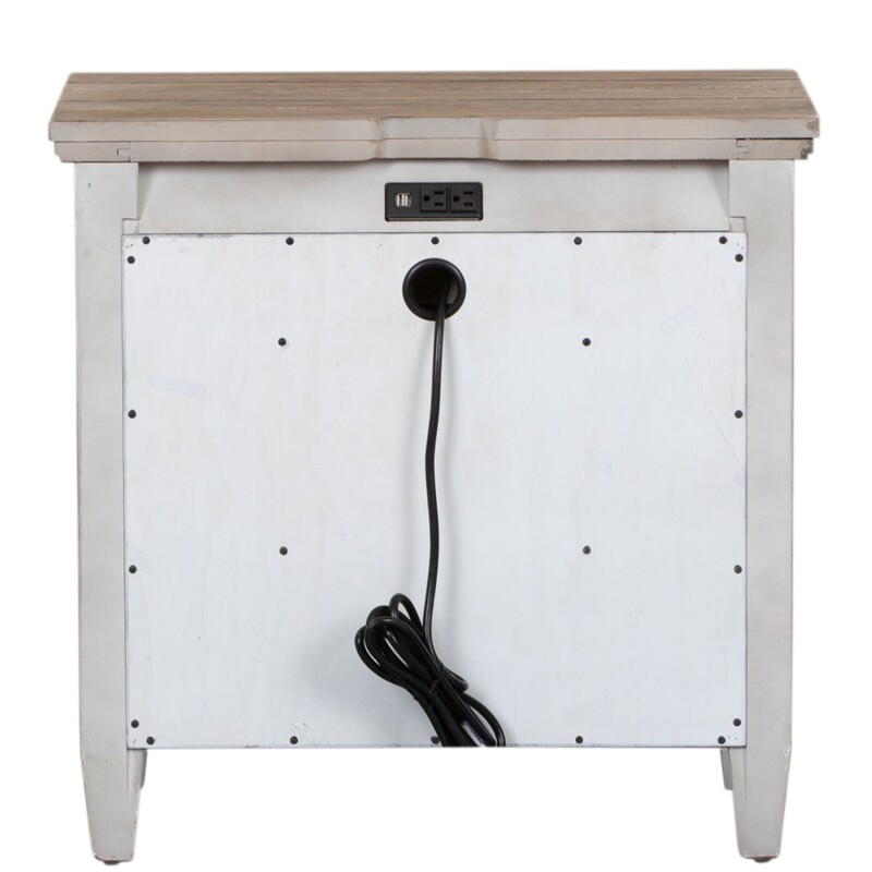 Heartland 1 Drawer Night Stand w/ Charging Station 824BR61