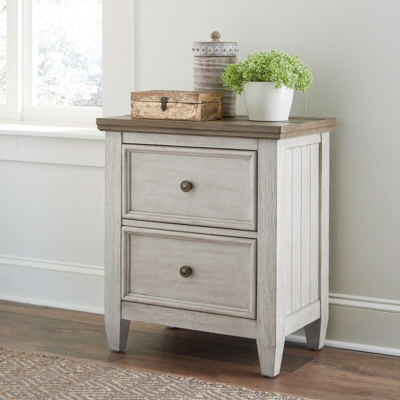 Heartland 2 Drawer Night Stand w/ Charging Station 824BR63
