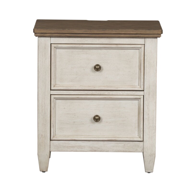 Heartland 2 Drawer Night Stand w/ Charging Station 824BR63