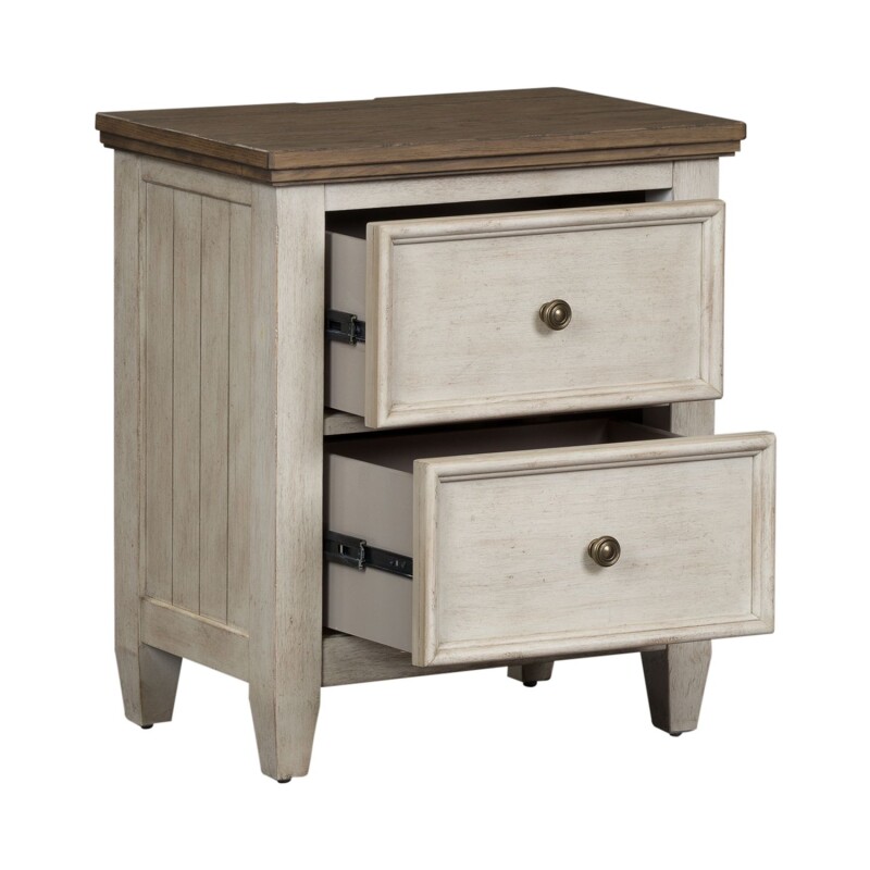 Heartland 2 Drawer Night Stand w/ Charging Station 824BR63