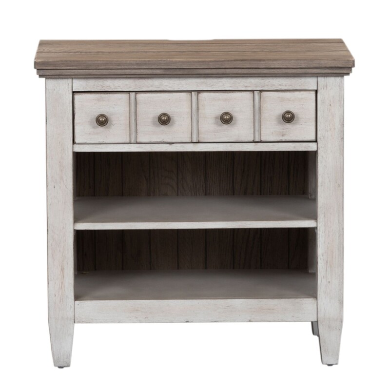 Heartland King Panel Bed, Dresser & Mirror, Night Stand 824BRKPBDMN