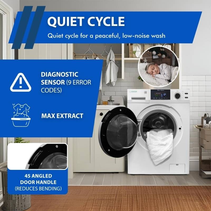 1.6 cu.ft./15 lbs 110V Front load Washer 15 programs + Pet Cycle 826
