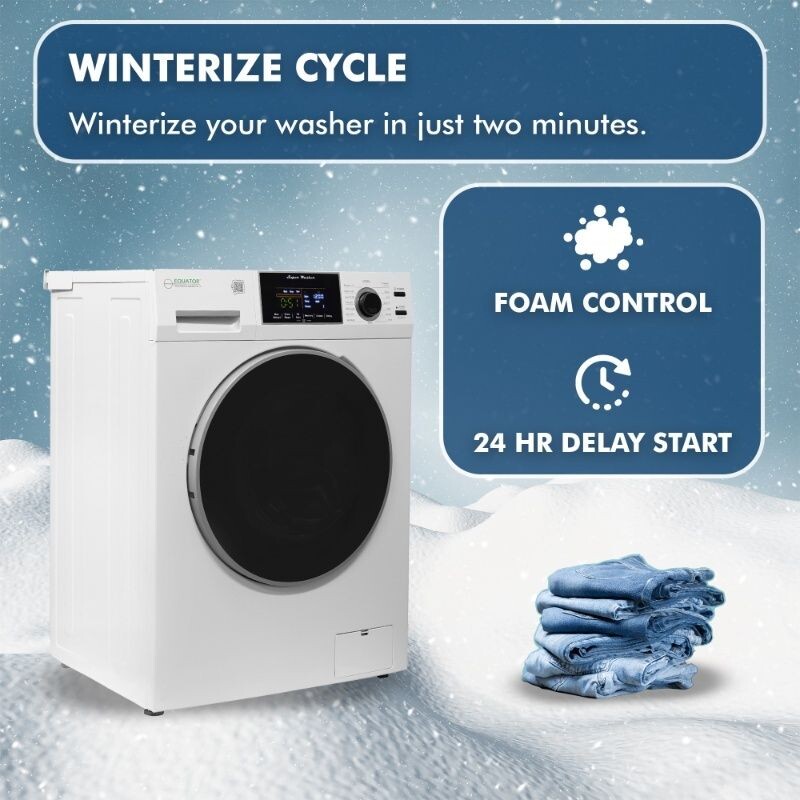 1.6 cu.ft./15 lbs 110V Front load Washer 15 programs + Pet Cycle 826