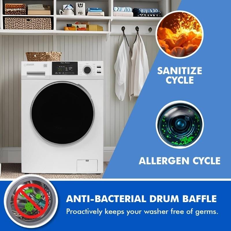 1.6 cu.ft./15 lbs 110V Front load Washer 15 programs + Pet Cycle 826