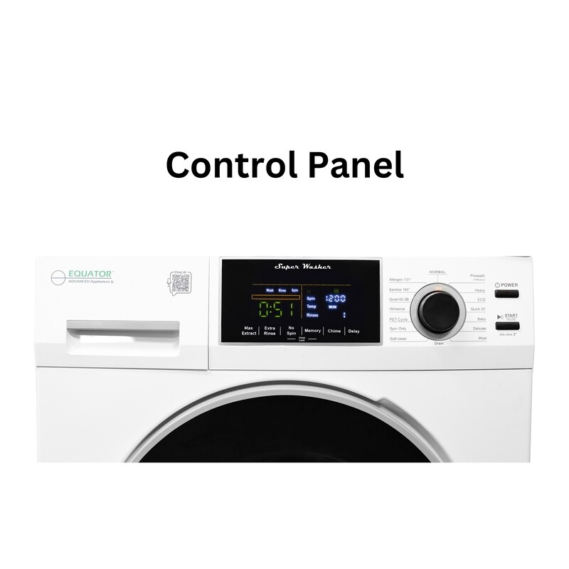 1.6 cu.ft./15 lbs 110V Front load Washer 15 programs + Pet Cycle 826