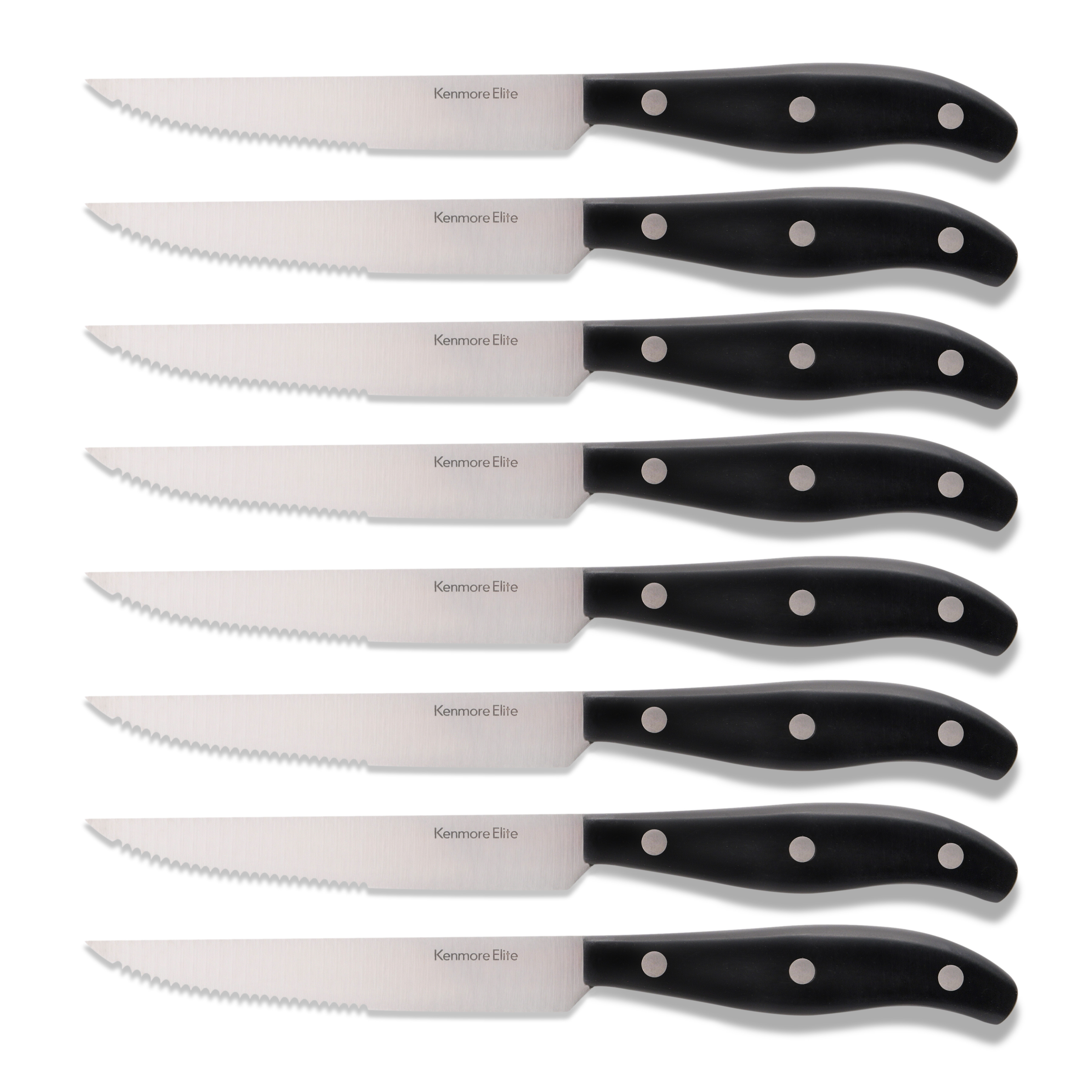 Elite Lucas Forged Stainless Steel Cutlery Knife Block Set, 18-Piece, Black 8291318