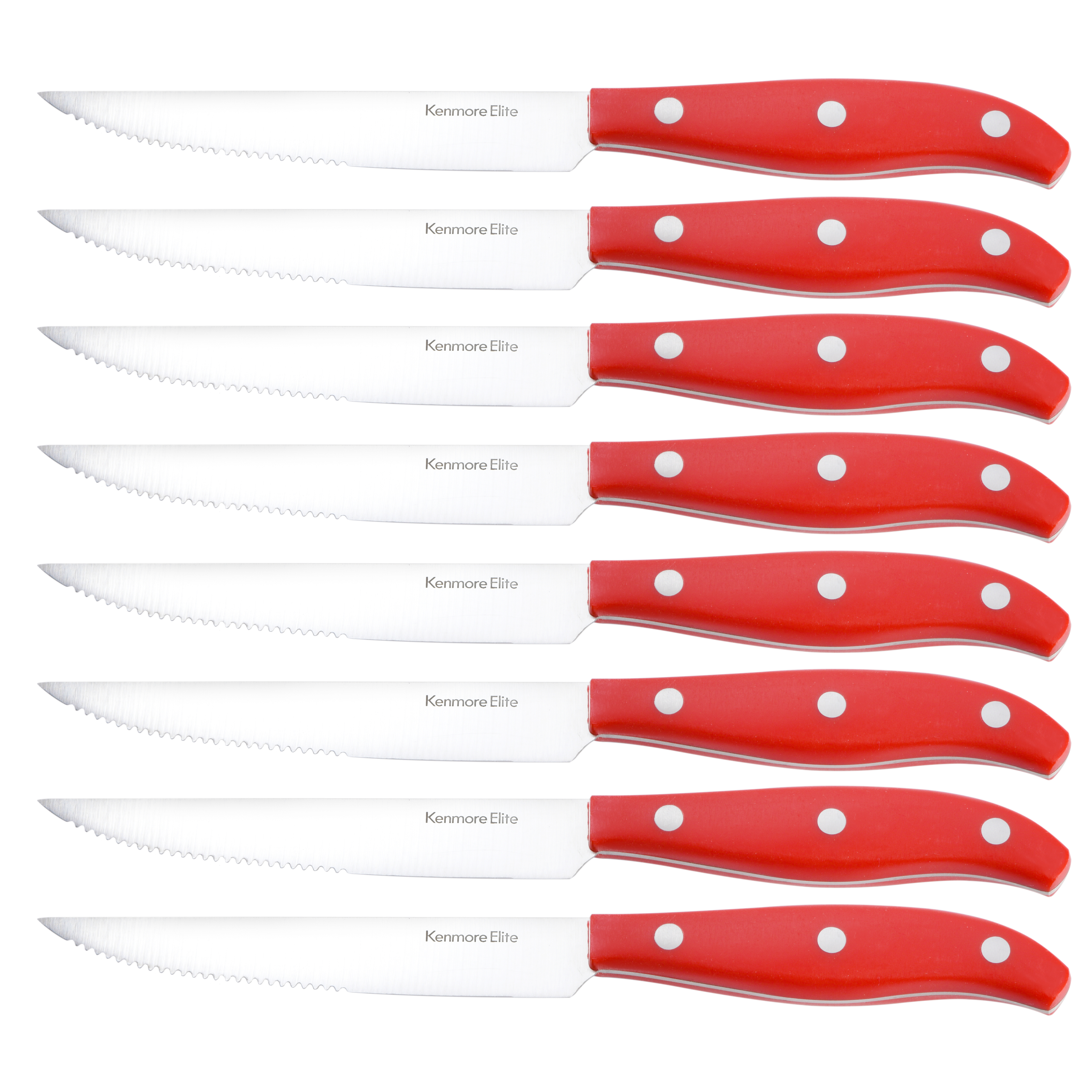 Elite Lucas Forged Stainless Steel Kitchen Cutlery Knife Block Set, 18-Piece, Red/Ashwood (Block) 8291418