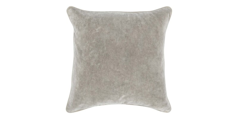 Heirloom Velvet Silver 22" x 22" Square Pillow Cover 8301V240085C