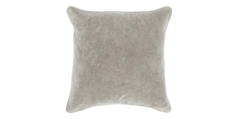 Heirloom Velvet Silver 22" x 22" Square Pillow Cover + Insert 8301V240085K
