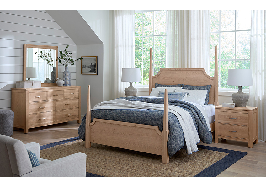 Tide & Timber Pencil Poster Bed in Queen - 830-558-855-922 830558855922