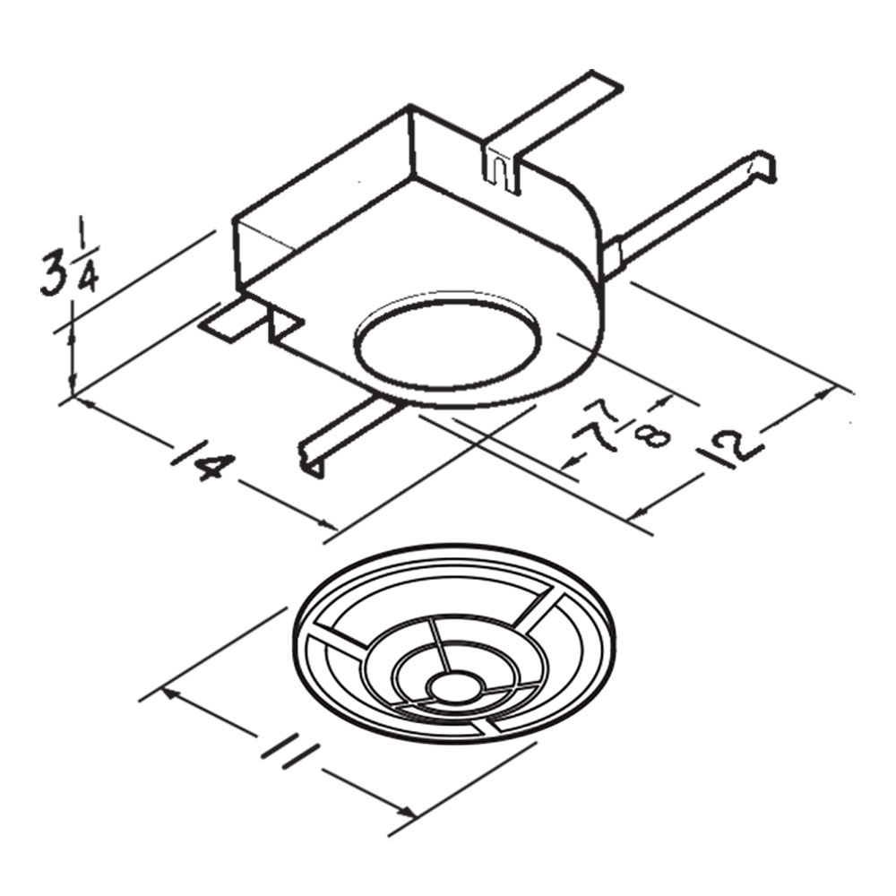 NuTone 160 CFM Wall/Ceiling Mount Side Discharge Utility Ventilation Fan 160 CFM, 5.0 Sones 8310, product image 3 of 3