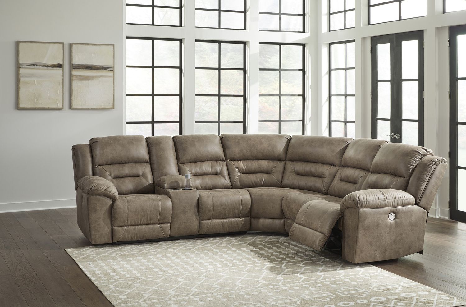 Ravenel 3-Piece LAF Power Reclining Sectional In Fossil 83106S1