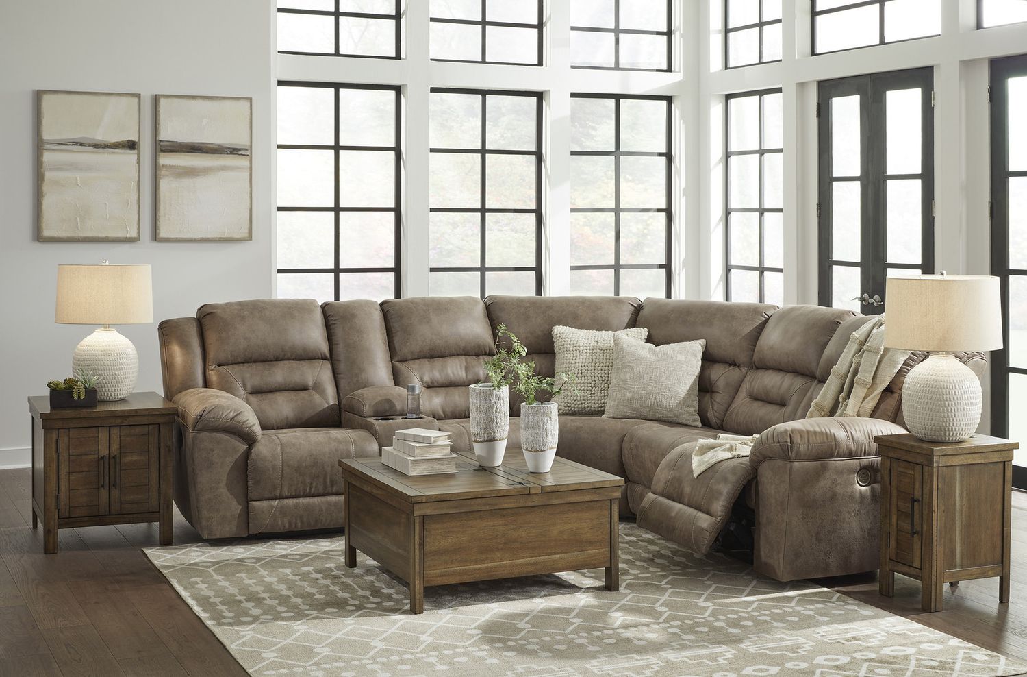 Ravenel 3-Piece LAF Power Reclining Sectional In Fossil 83106S1