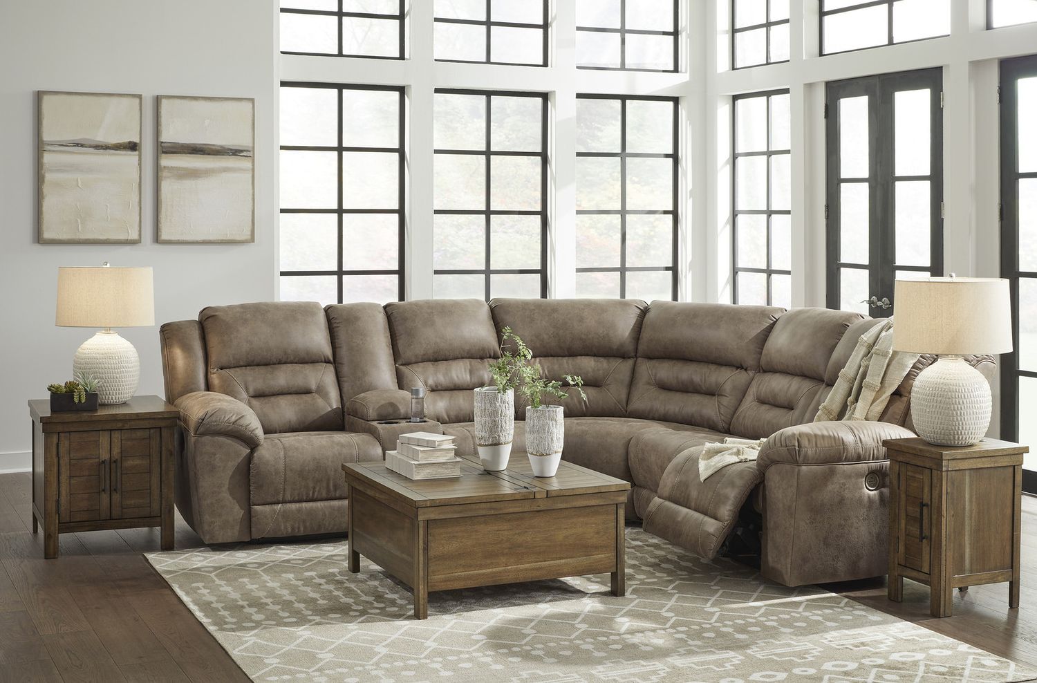 Ravenel 3-Piece LAF Power Reclining Sectional In Fossil 83106S1