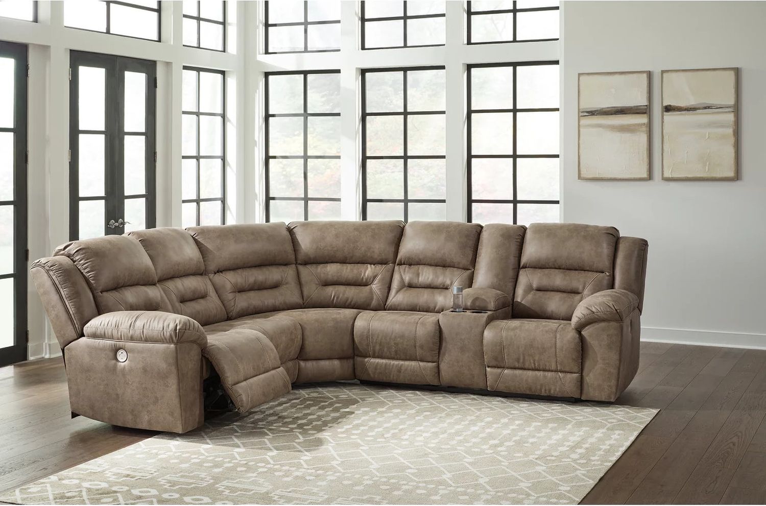Ravenel 3-Piece RAF Power Reclining Sectional In Fossil 83106S2