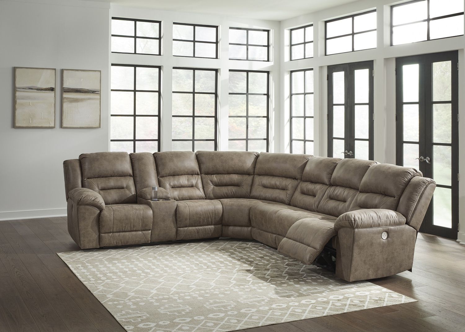 Ravenel 4-Piece LAF Power Reclining Sectional In Fossil 83106S3
