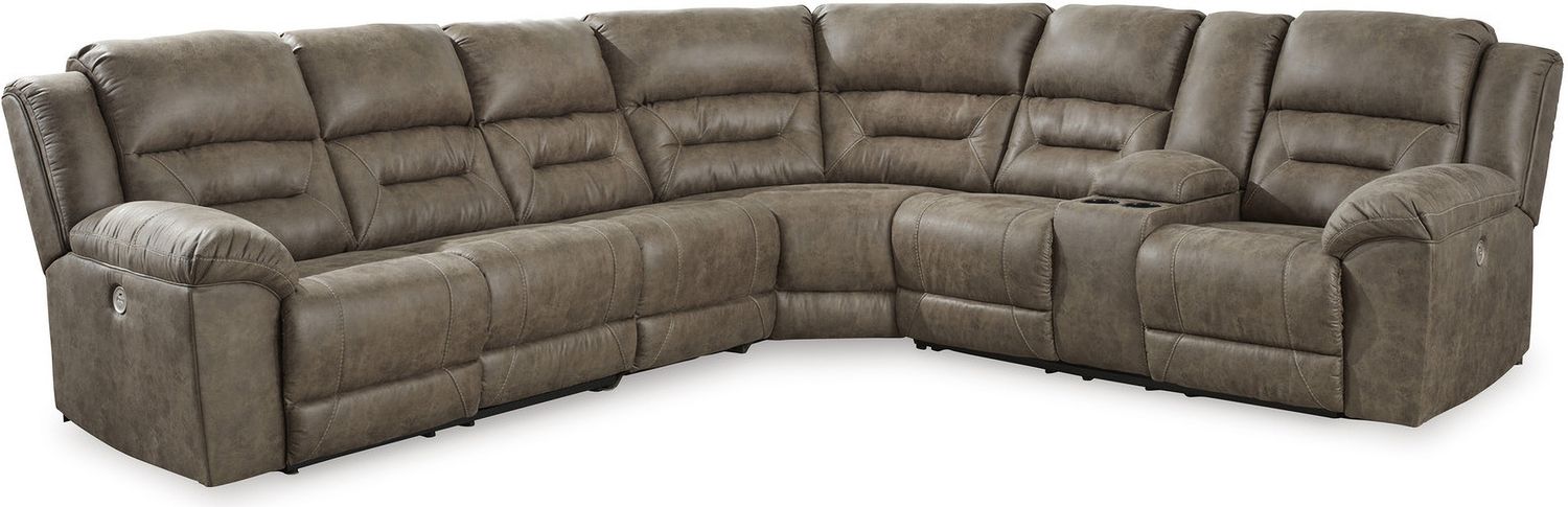 Ravenel 4-Piece RAF Power Reclining Sectional In Fossil 83106S4