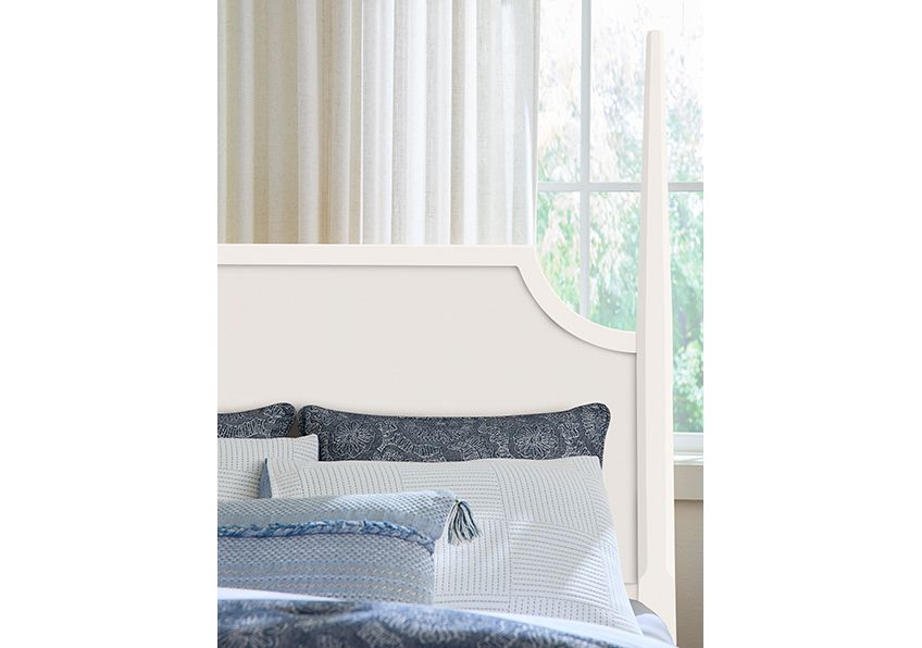 Tide & Timber Pencil Poster Bed With Footboard Storage in King - 834-668-066B-502-666T 834668066B502666T