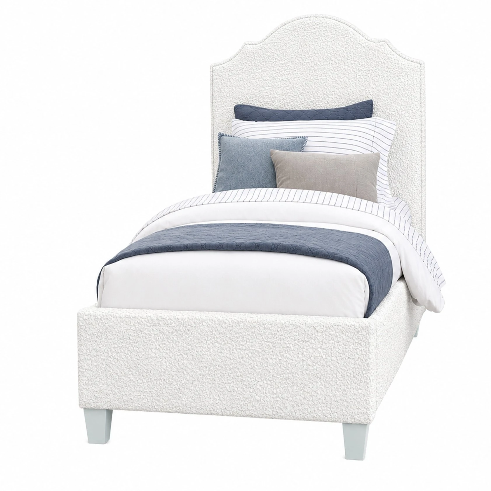White Boucle' Uph Hdbd 3/3 835331W