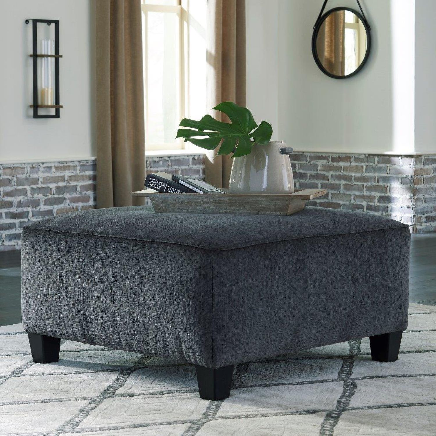Abinger Accent Ottoman In Smoke 8390508