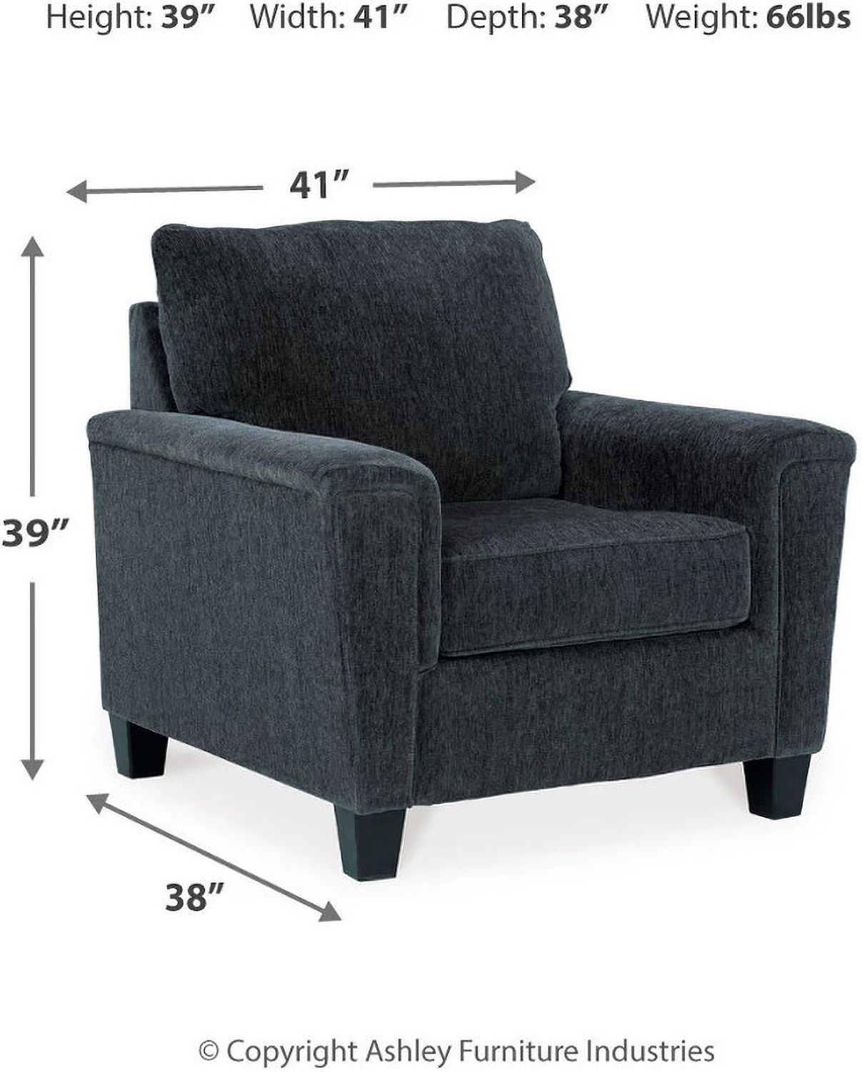 Abinger 2-Piece LAF Sleeper Sectional In Smoke 83905S3