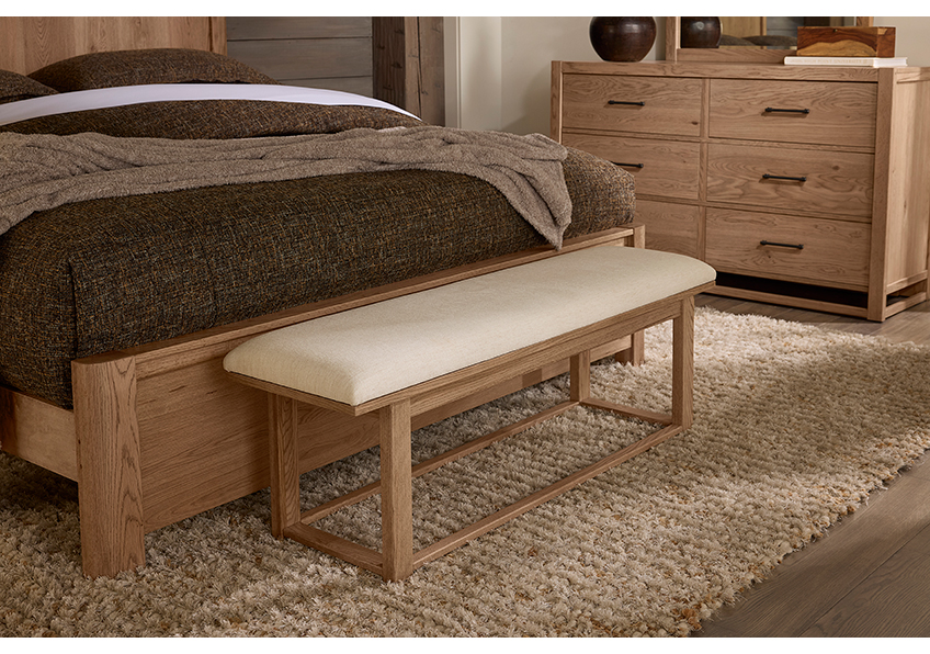 Lodge & Loft Uph Bench - Ivory Cream - 842-080I 842080I