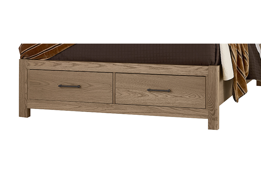 Lodge & Loft Wood Trim Upholstered Storage Bed - Sedona Brown Fabric - 842-551Y-050B-502-555 842551Y050B502555