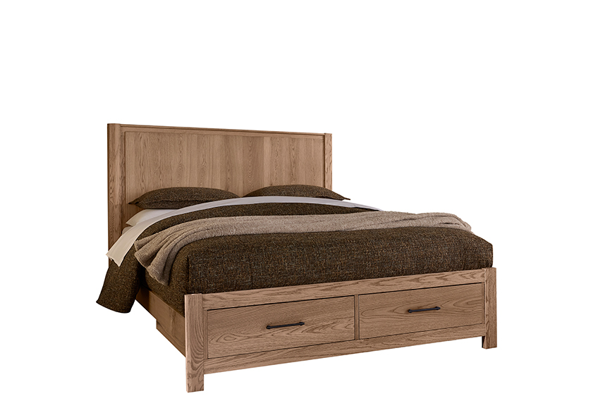 Lodge & Loft Radius Poster Bed With Footboard Storage in Queen - 842-558-050B-502-555 842558050B502555
