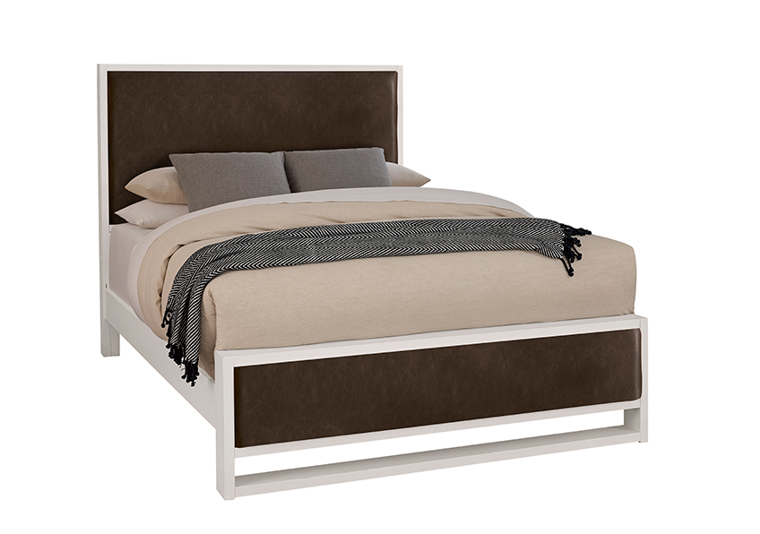 Lodge & Loft Wood Trim Upholstered Bed - Sedona Brown Fabric - 844-661Y-166Y-922-MS1 844661Y166Y922MS1