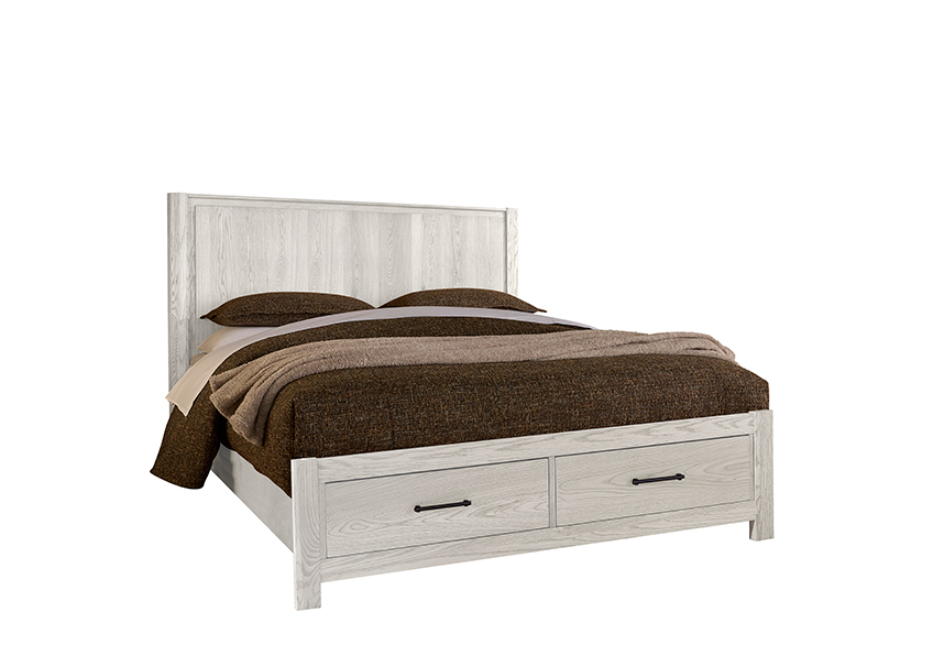 Lodge & Loft Radius Poster Bed With Footboard Storage in King - 844-668-066B-502-666 844668066B502666