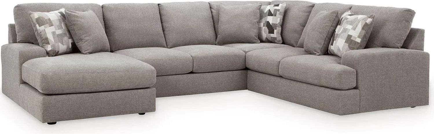 Lindon 3-Piece Sectional with LAF Chaise In Smoke 84704S3