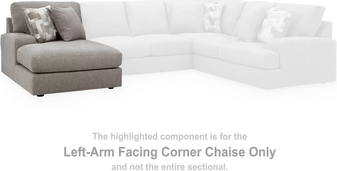Lindon 3-Piece Sectional with LAF Chaise In Smoke 84704S3