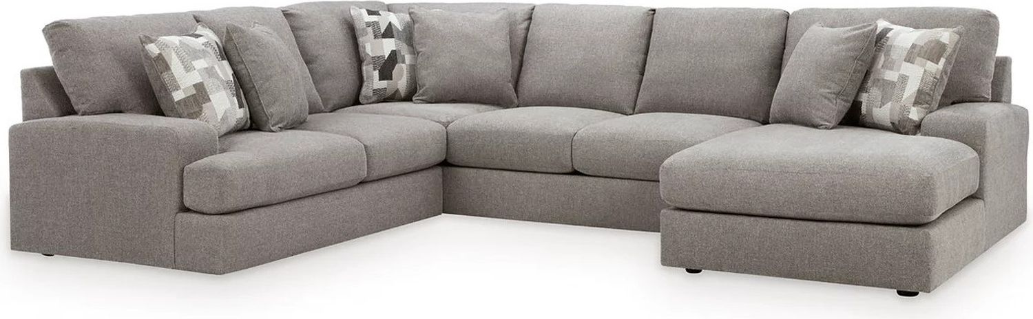 Lindon 3-Piece Sectional with RAF Chaise In Smoke 84704S4