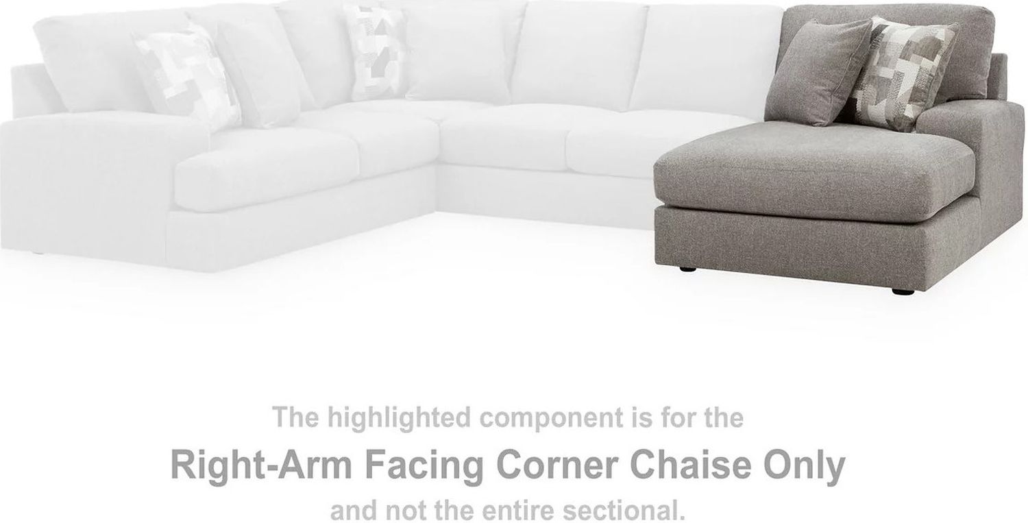 Lindon 3-Piece Sectional with RAF Chaise In Smoke 84704S4