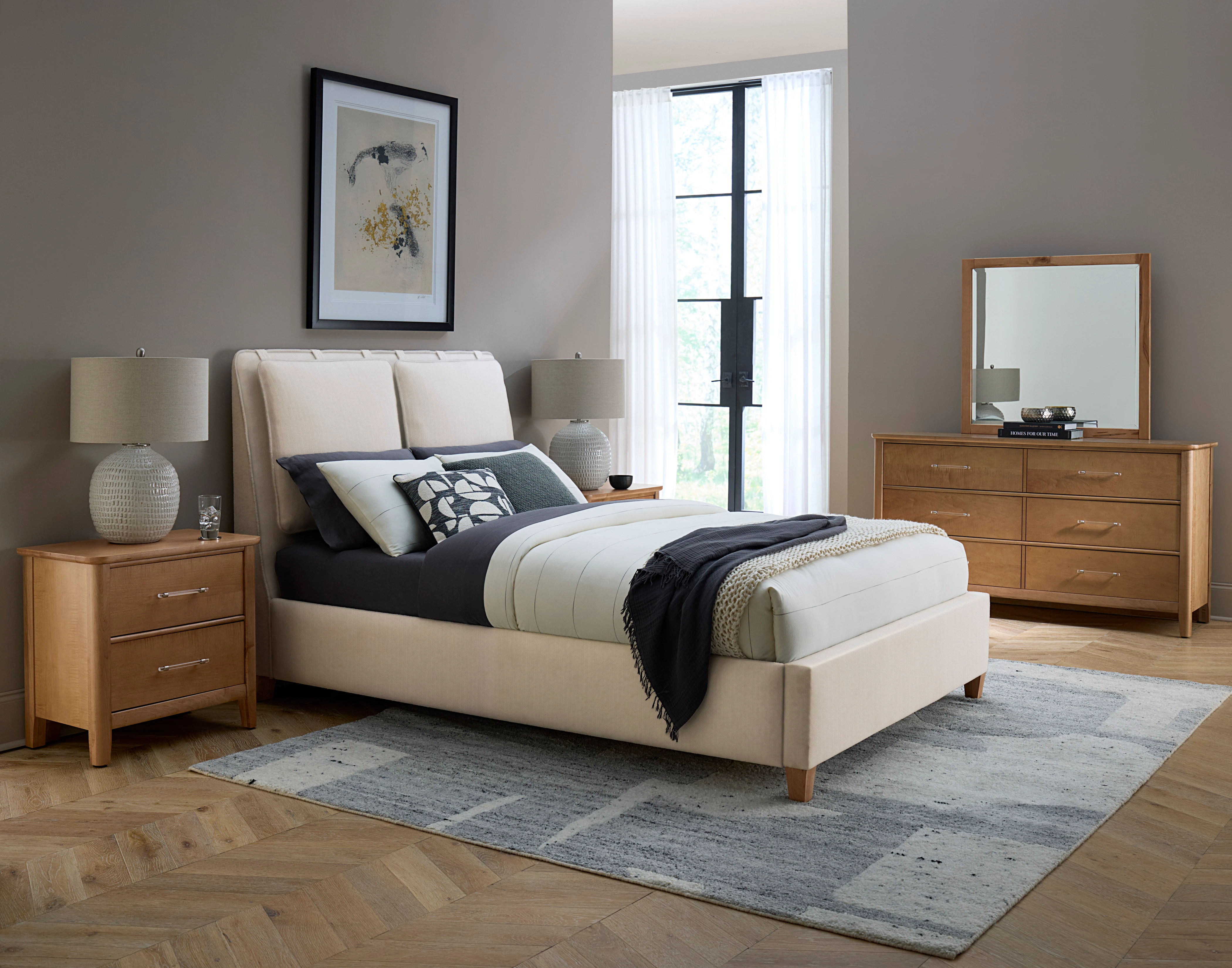 King Uph Bed-Pure White 852661P166P822P404